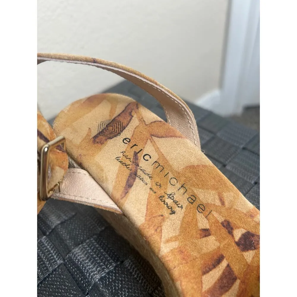 NEW Eric Michael Leather Sandals Women's Size 6 Strappy Heels Handmade in Spain - Image 3