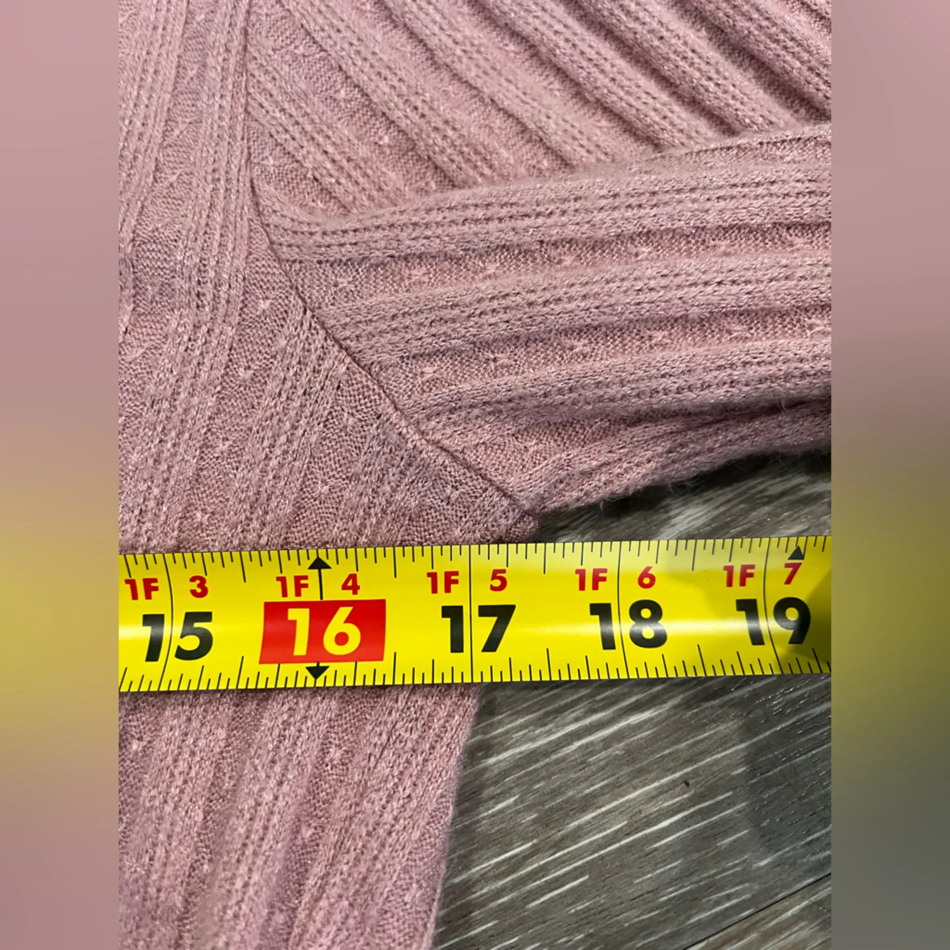 Altar’d State Pink Ribbed Long Sleeve Peplum Sweater Top Size Small - Image 5