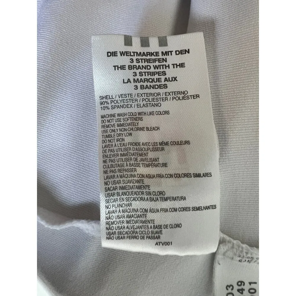 Adidas Women's Baby Blue & White Short Sleeve Tennis Polo Large - Image 9