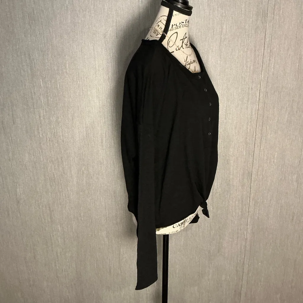 Giani Bini Black Long Sleeve Top Size XXL - Image 4