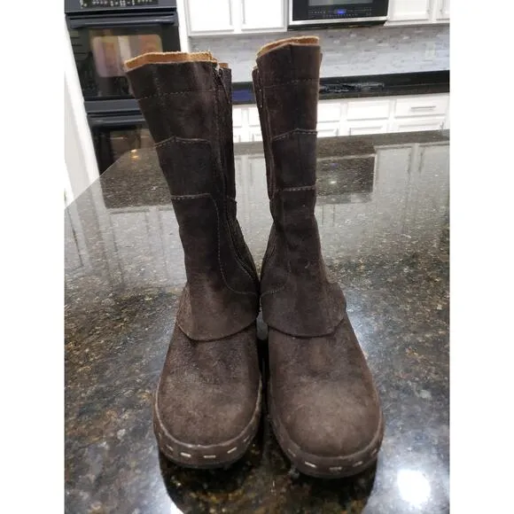 Espresso Merrell Ankle Boots Women's 6 Brown Suede Leather Round Toe Side Zipper - Image 2