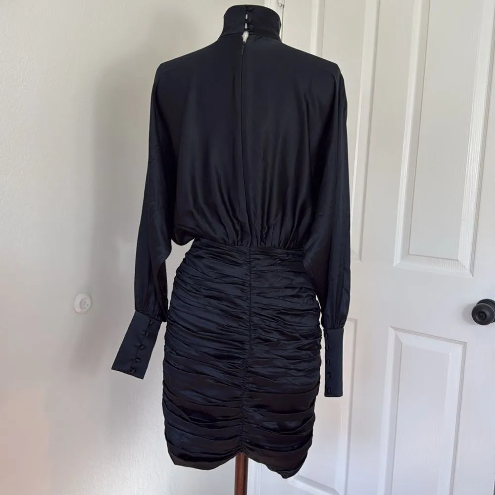 Retrofete silk stretch Barbara mini dress Black Size XS - Image 13