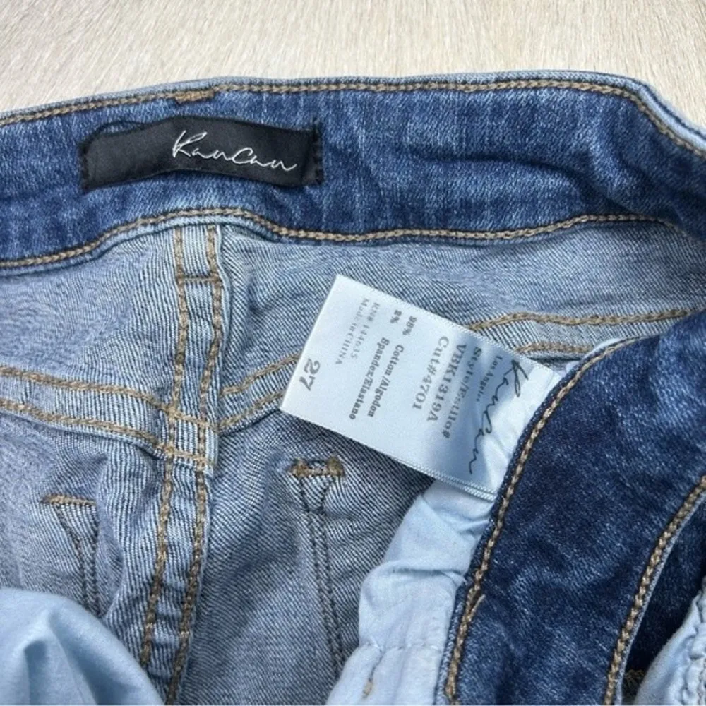 Kancan Valerie mid rise ankle frayed hem skinny stretch jeans women's size 27 - Image 9