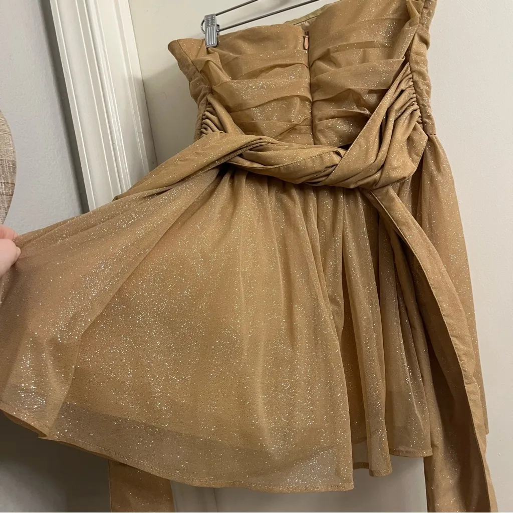 Babyboo Katrina Mini Dress Gold Sparkle Medium - Image 7