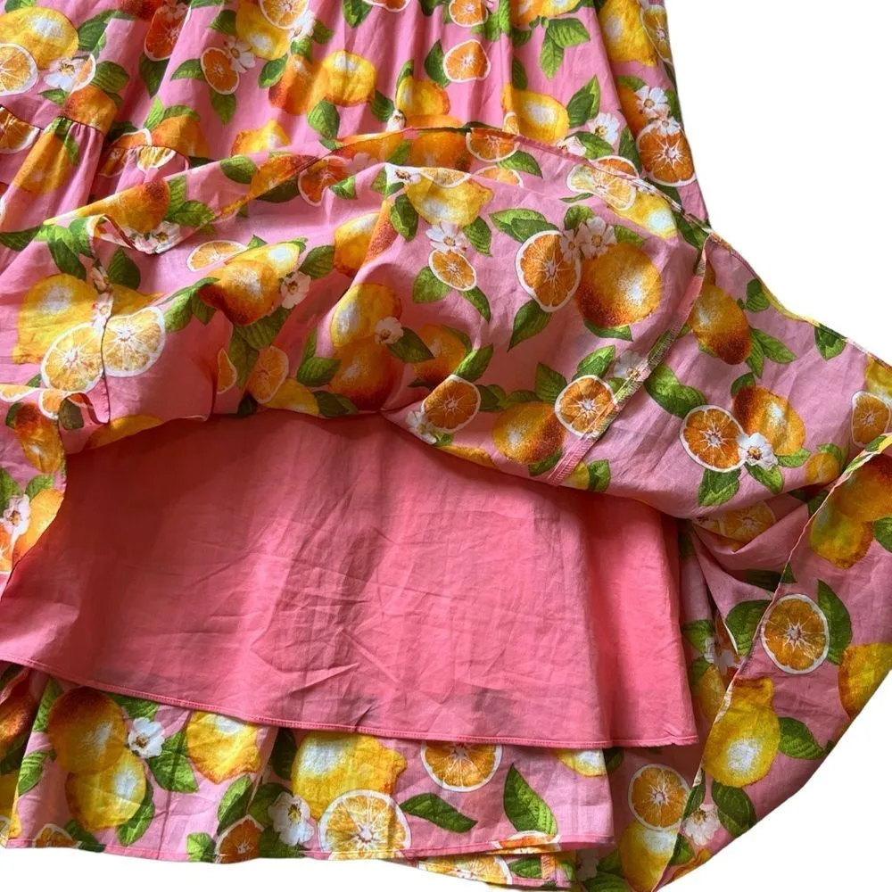 TALBOTS TIERED MAXI DRESS - LEMONS AND ORANGES - Image 6