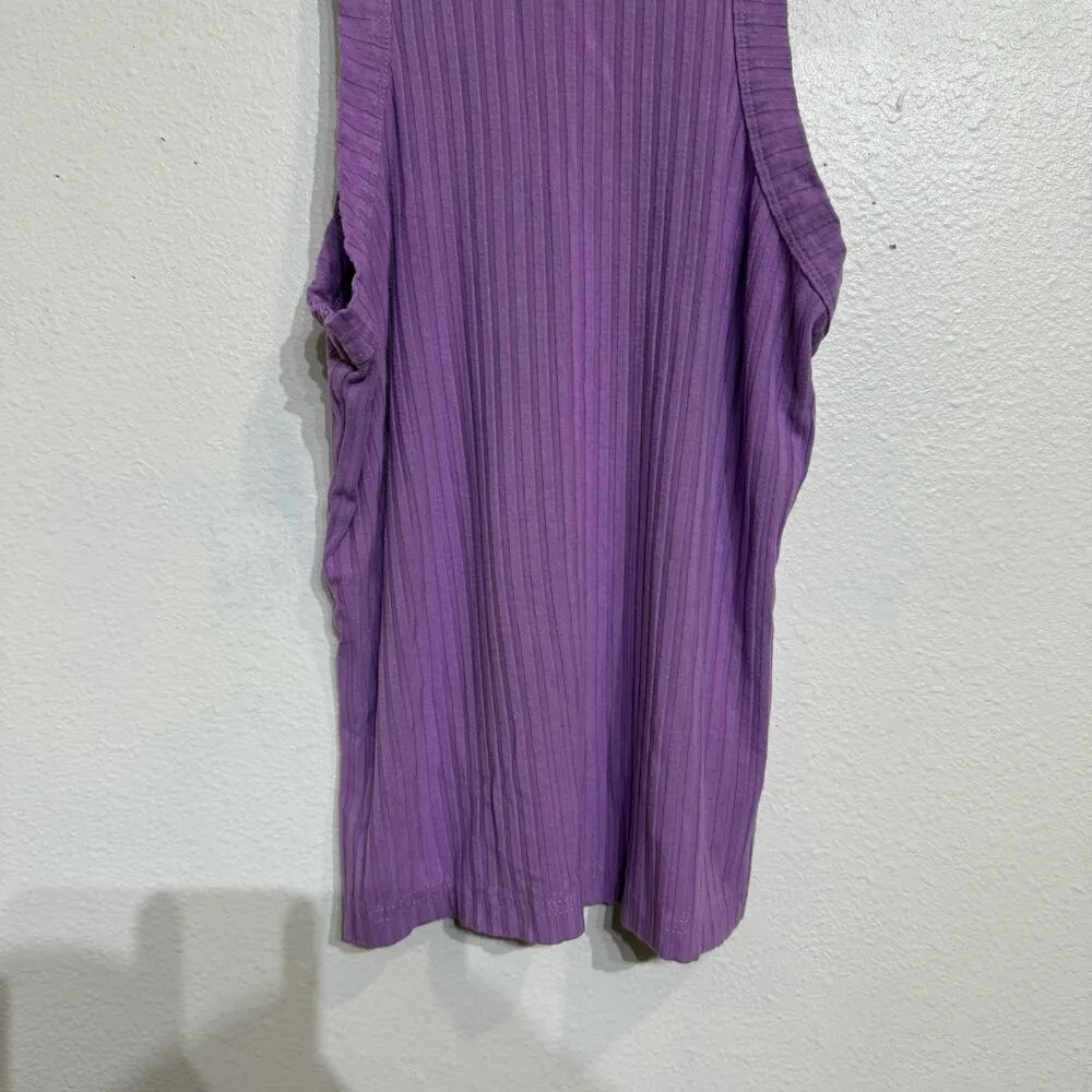 Free People Movement Lavender Ribbed Racerback Tank Top SzS - Image 4