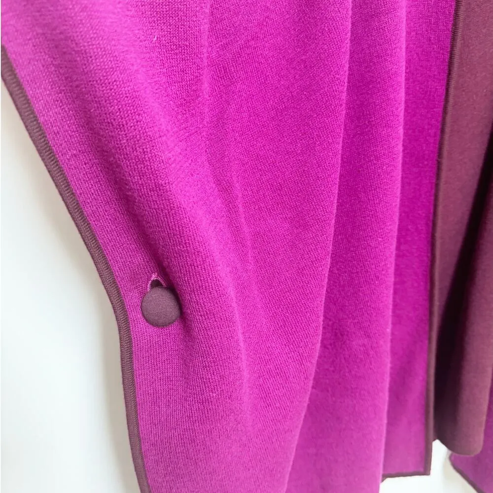 Chico's  Womens Reversible Button Detail‎ Ruana Small/ Medium - Image 4