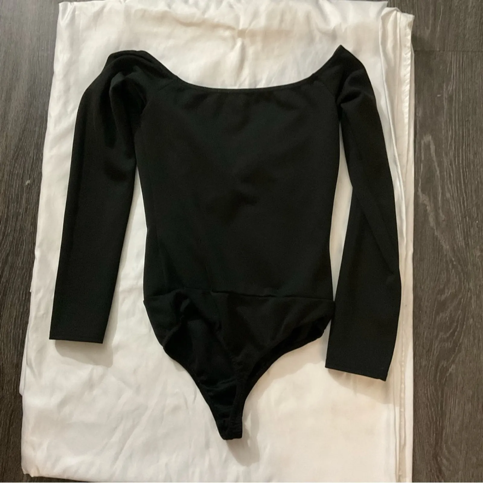 PrettyLittleThing Black Lapel Bodysuit 6 Balletcore Fairycore Witchycore Minimal - Image 2