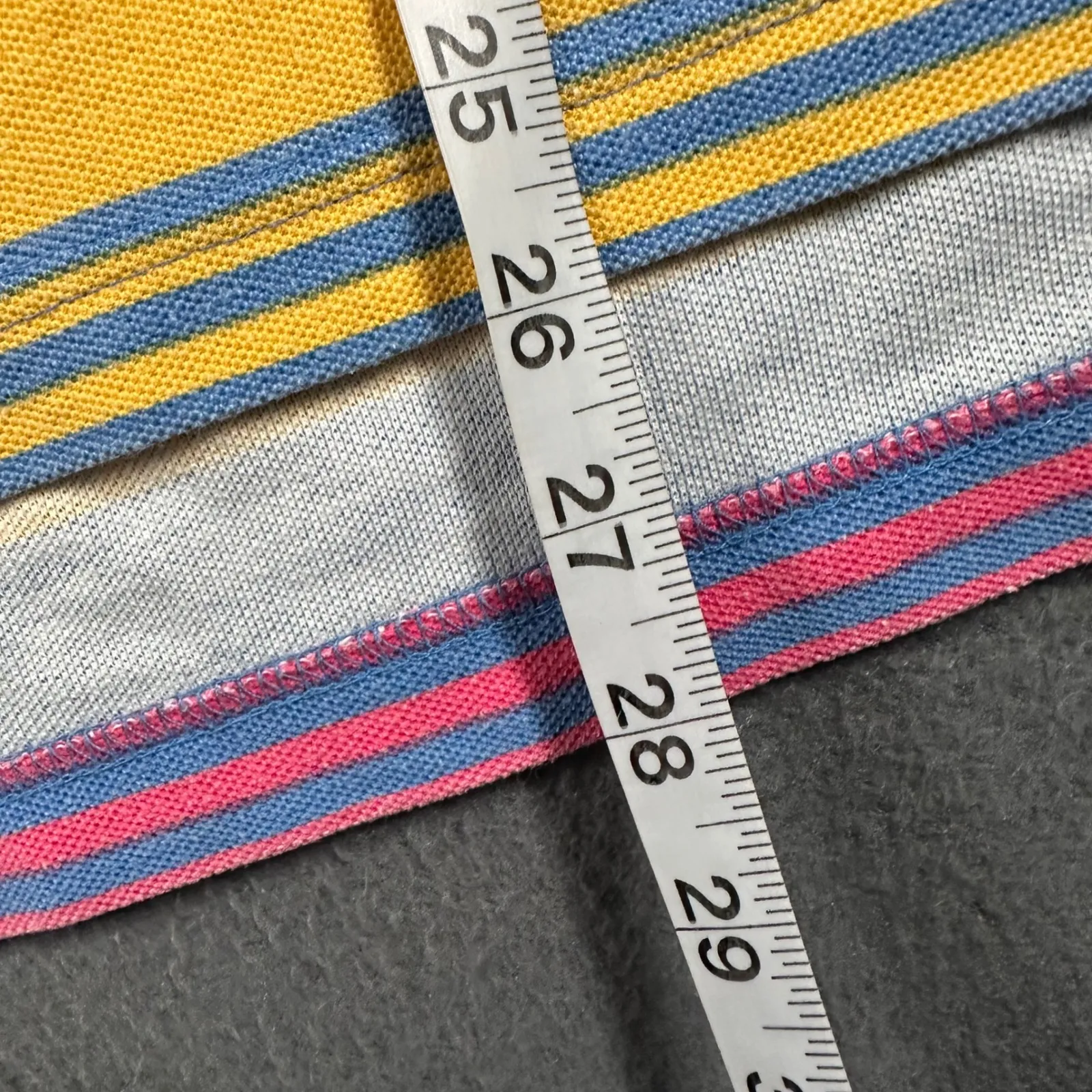 Vintage‎ Salty Dog Striped Polo Shirt Large GANT Striped Cotton Blend Retro SS Blue - Image 7