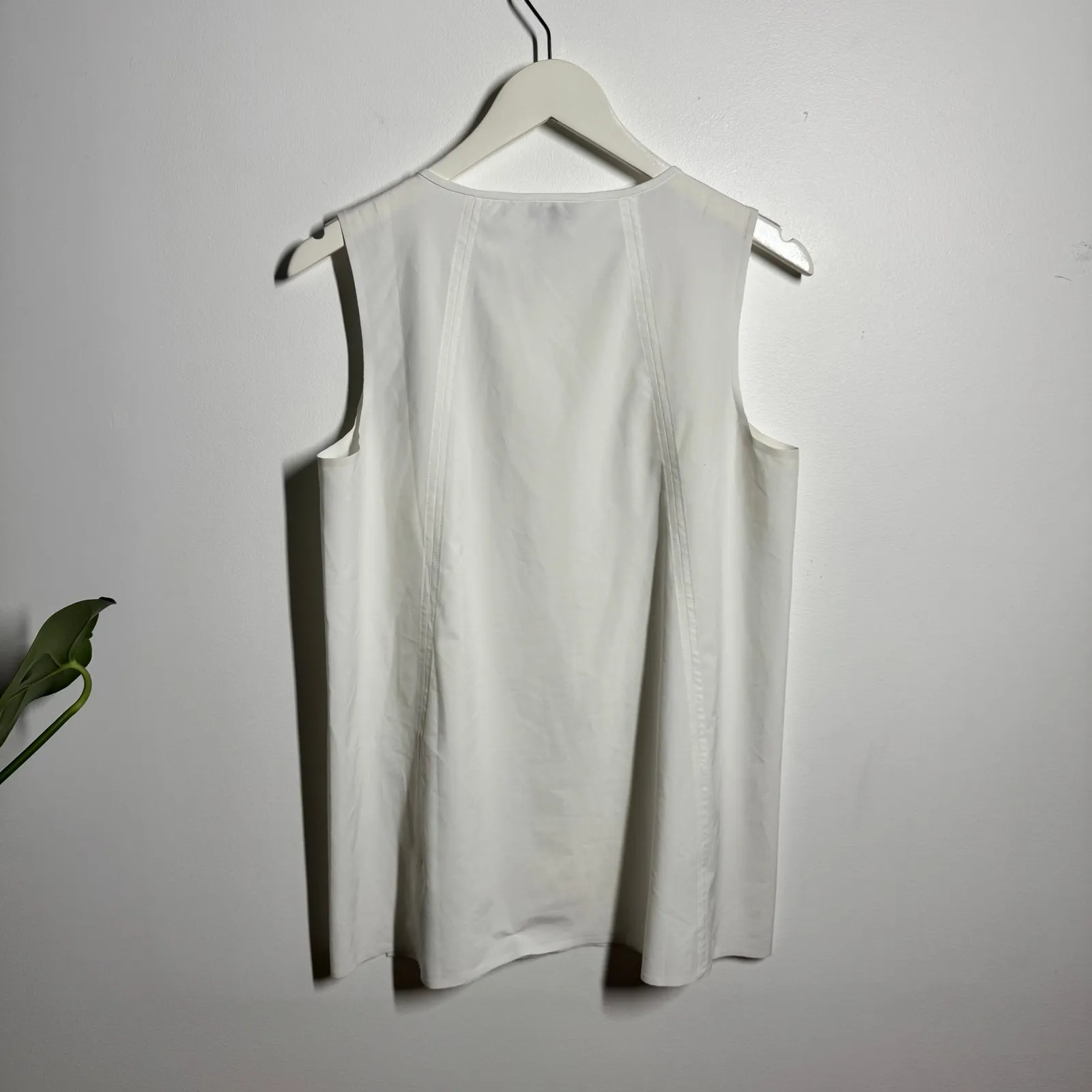 ATHLETA ZEPHYR REFINED TANK Women S WHITE Athleisure Yoga Minimal Gym Casual - Image 2