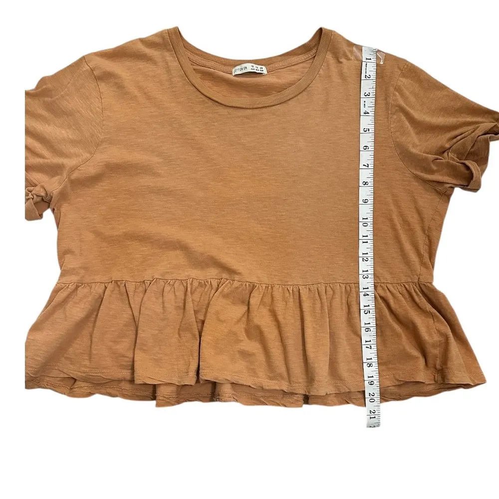Cotton:On Peplum Babydoll T-Shirt – Camel Brown - Image 5
