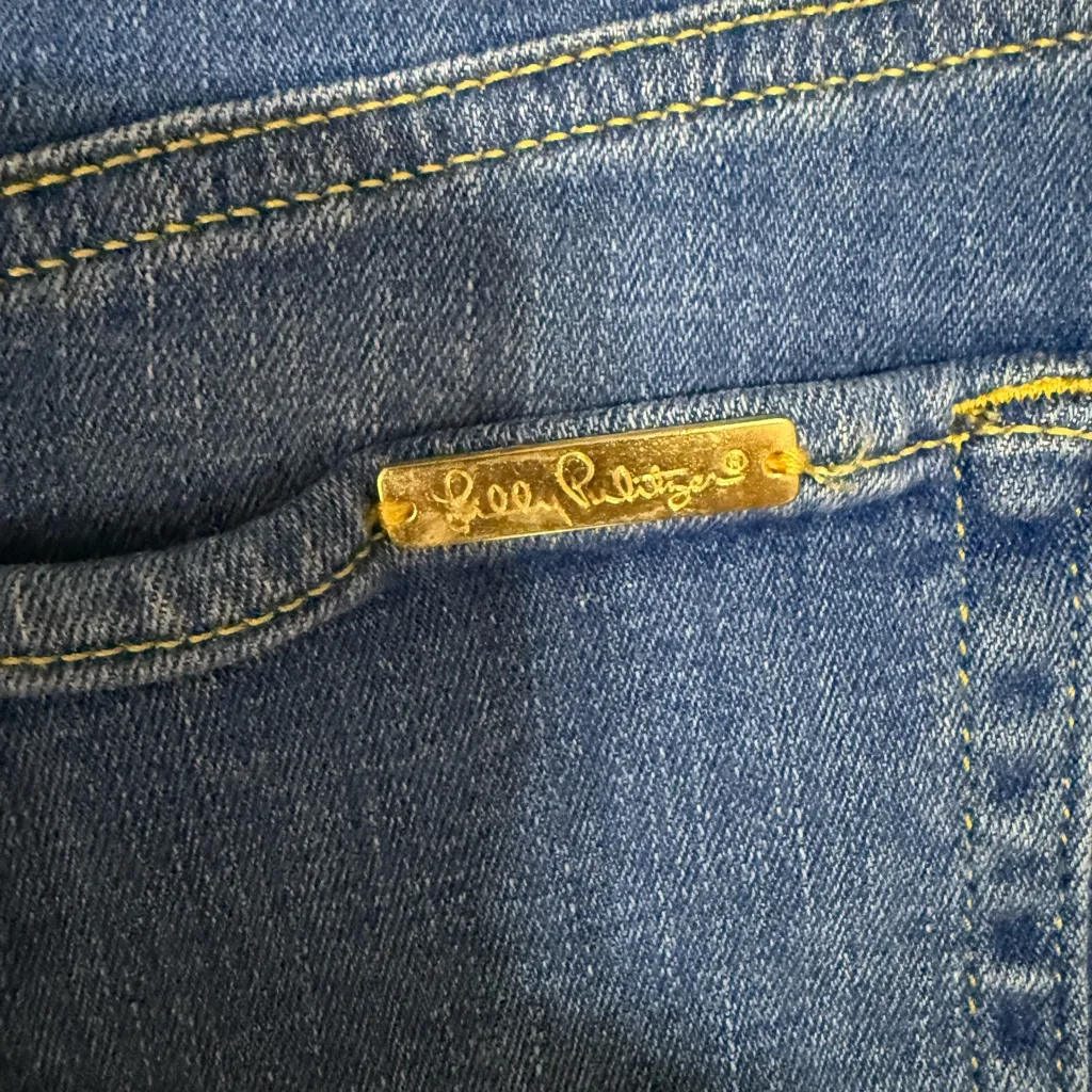 17 NWT Lilly Pulitzer Blue Denim Jean Mini Skirt Size 2 - Image 6