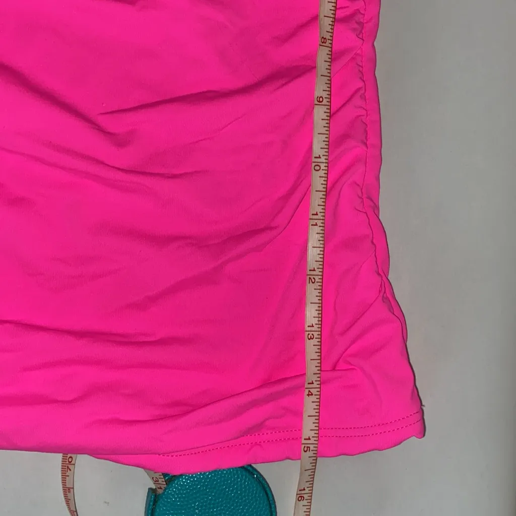 Aqua Eve hot neon Pink tankini swim top Large New with tags - Image 9