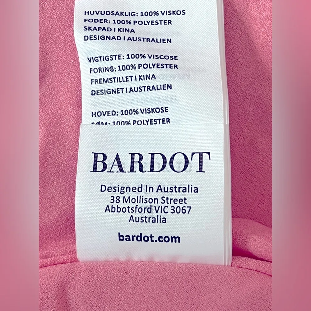 NWT Bardot Rome Diamonte Slip Dress in Blush Pink, size 6 - Image 8