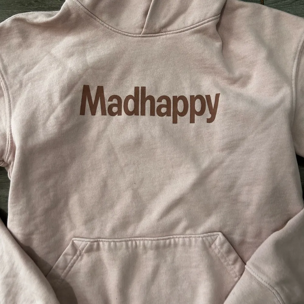 Madhappy Classics Light Pastel Pink Logo Hoodie French Terry - Image 3
