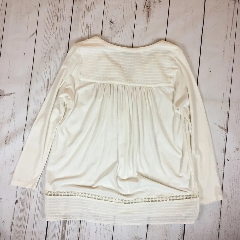 Lucky Brand Ivory Blouse Size M - Image 6