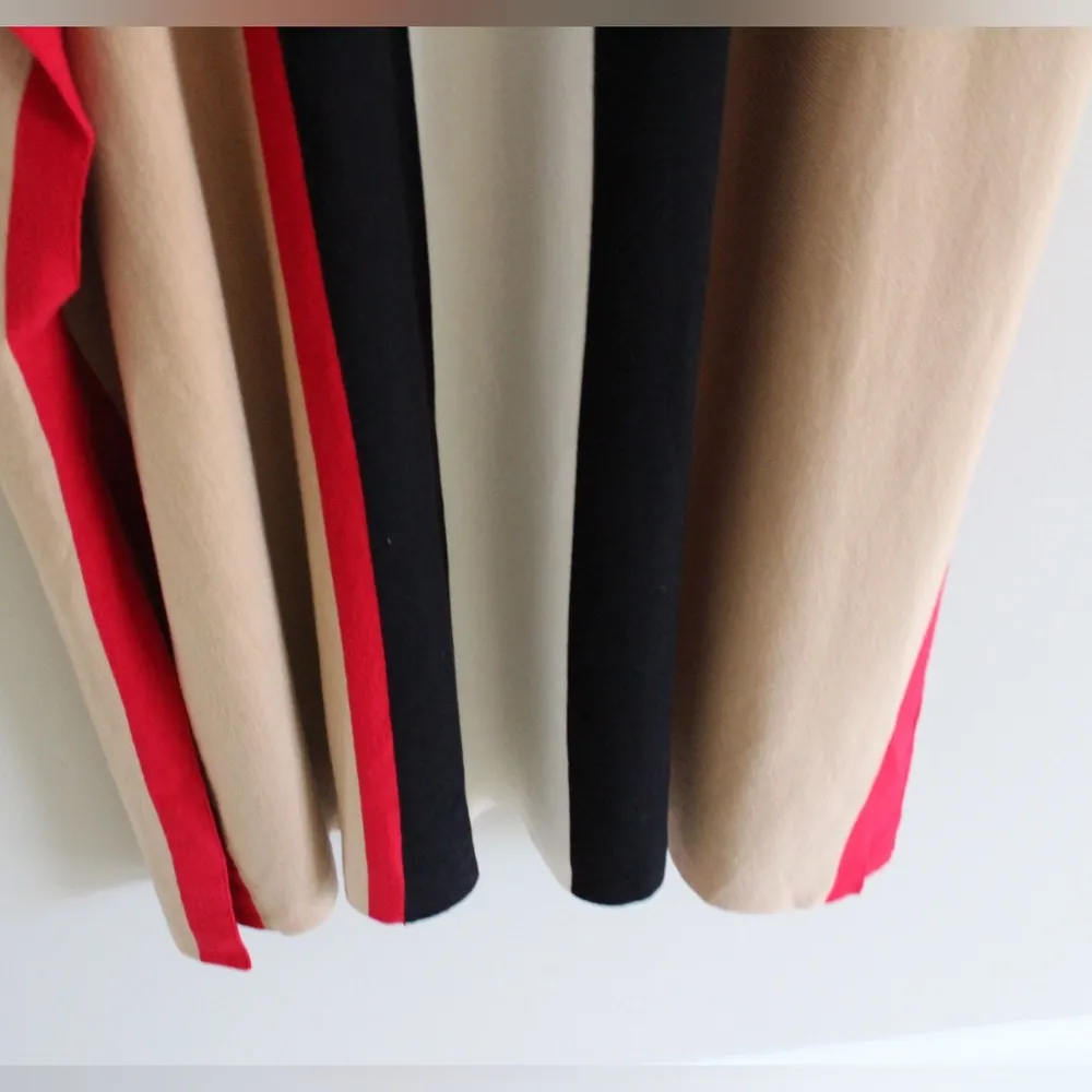 Chico's Chico’s Striped Red, Black, Cream, and Camel Shawl Wrap - Image 8