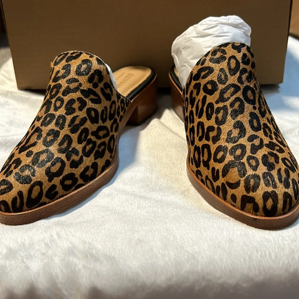 NIB Soludos Venetian Mules in leopard - Image 3