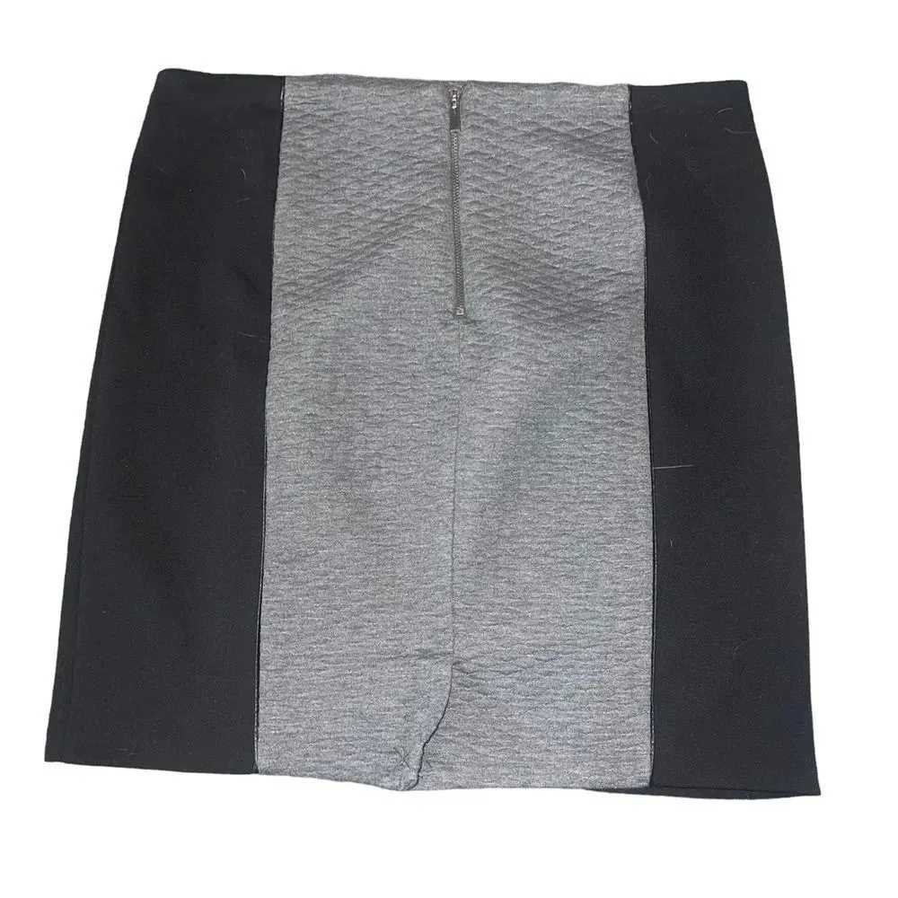 Laundry by Shelli Segal Color block Mini Pencil Skirt size 10 Gray Black - Image 3