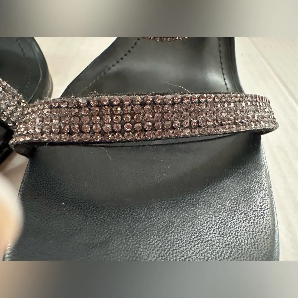 XOXO Black and Silver Strappy Heels - Image 11