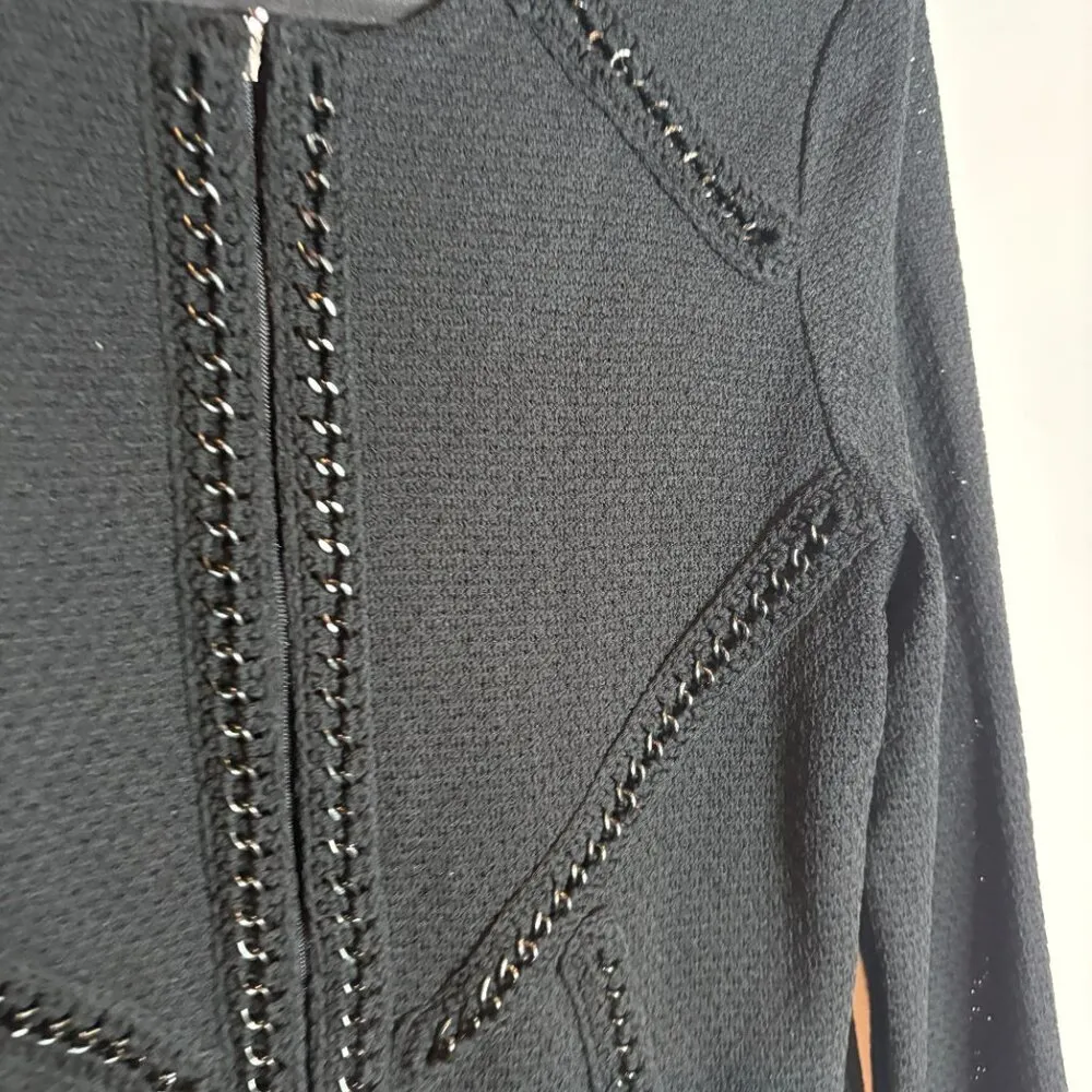 Ming Wang textured knit black blazer - Image 2