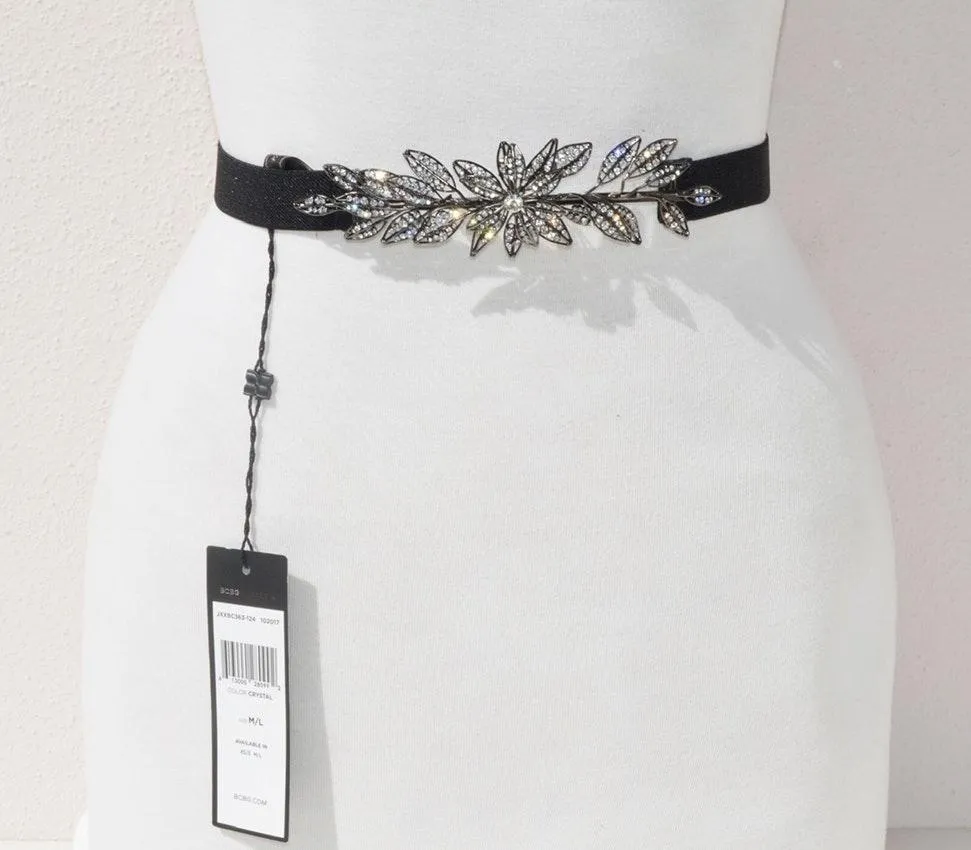 BCBGMAXAZRIA Stone Leaf Elasticized Waist Belt - Image 2