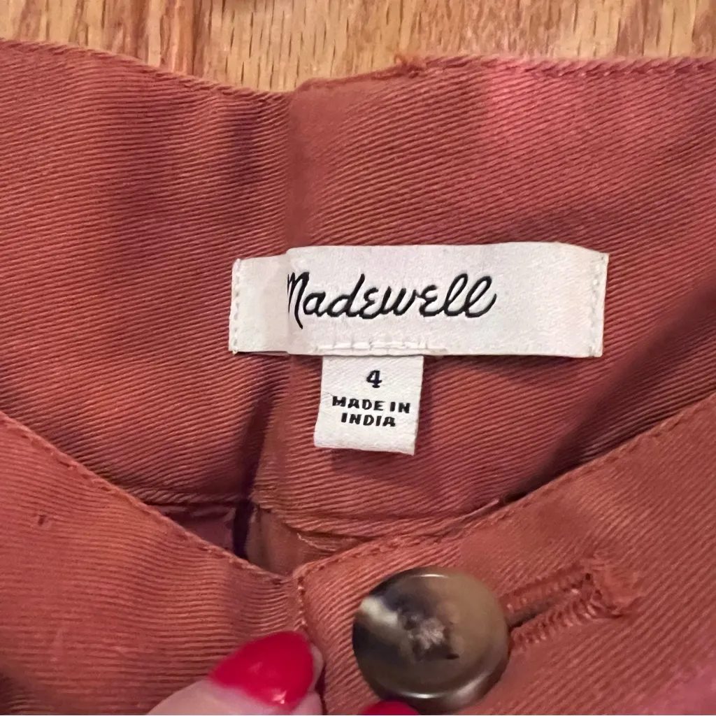 Madewell Double Front Pleated Wide-Leg Crop Pants in Burnt Sienna Size 2‎ - Image 10
