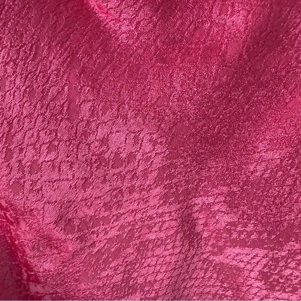 Zara snake print Satin hot Pink Slip Dress faux wrap spaghetti straps mini party - Image 8