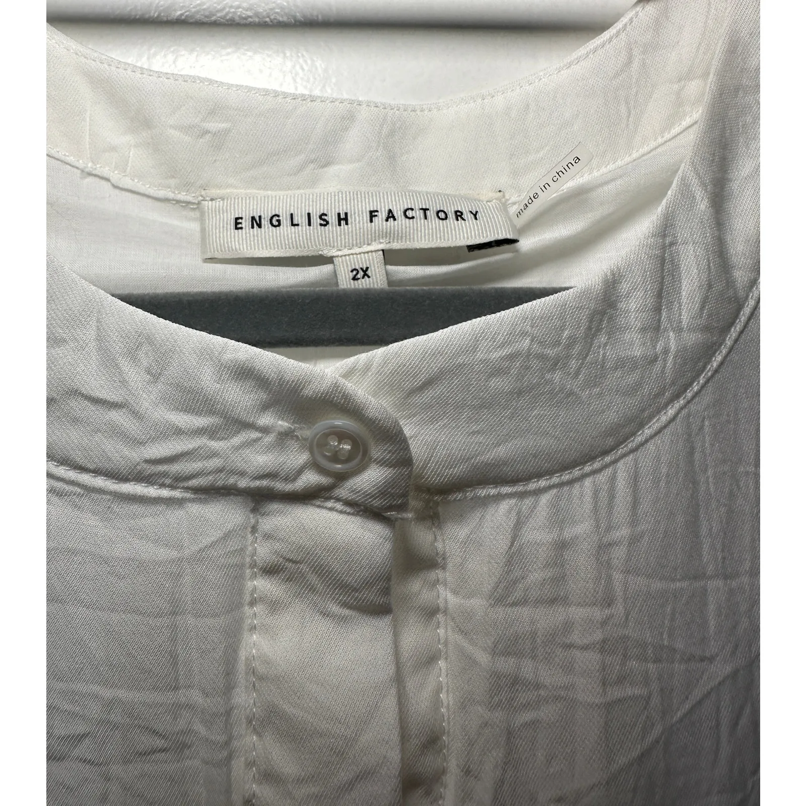 English Factory Ruffled Mini Dress White Black Plus Size 2X NWOT Feminine Charm - Image 6