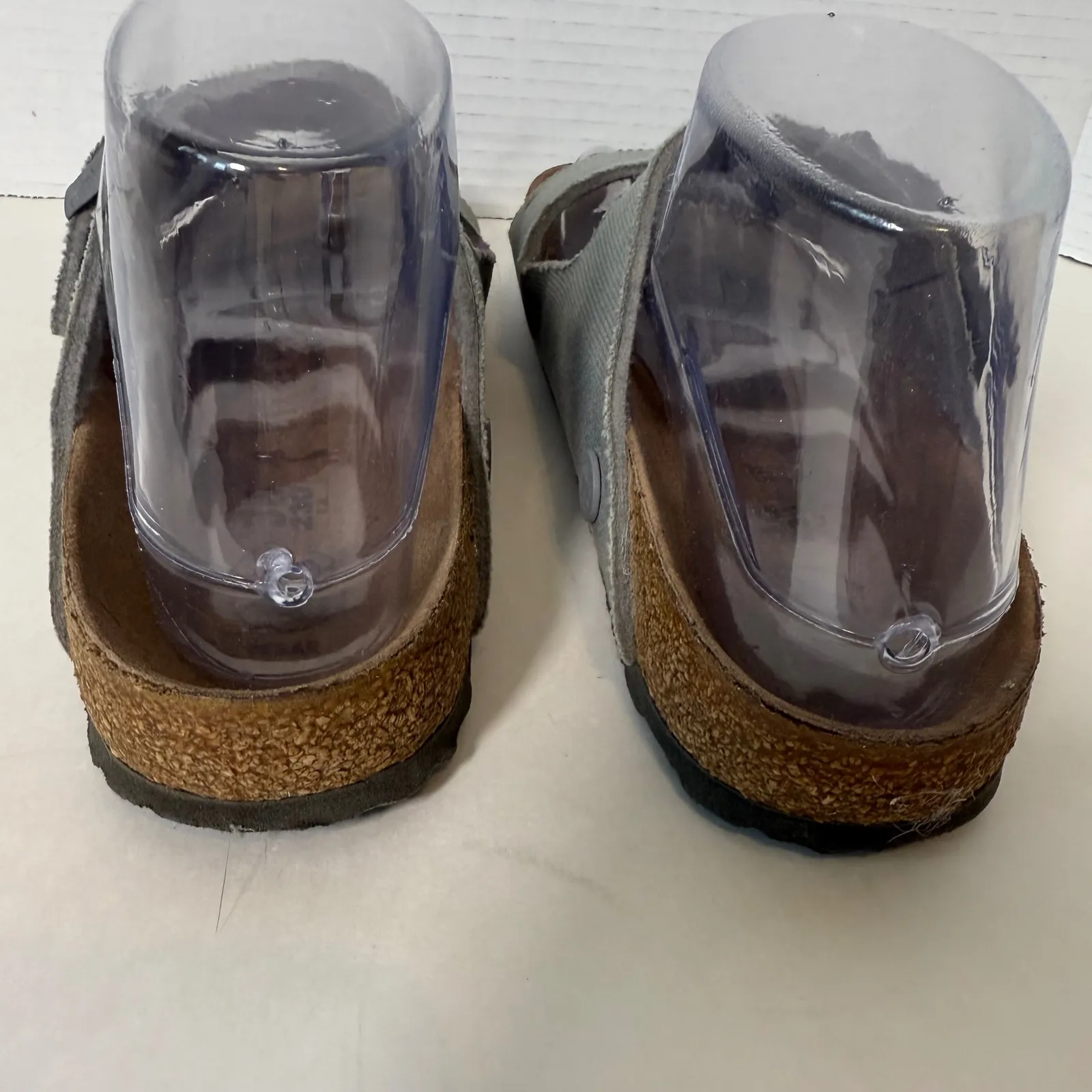 Birkenstock Vegan Arizona Sandals Women Gray Canvas Comfort Casual Sz‎ 36 Shoes - Image 4