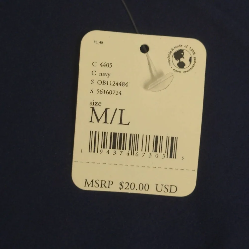 Scoop Neck Crop Top Navy Sleeveless Cropped Brami M/L New - Image 7