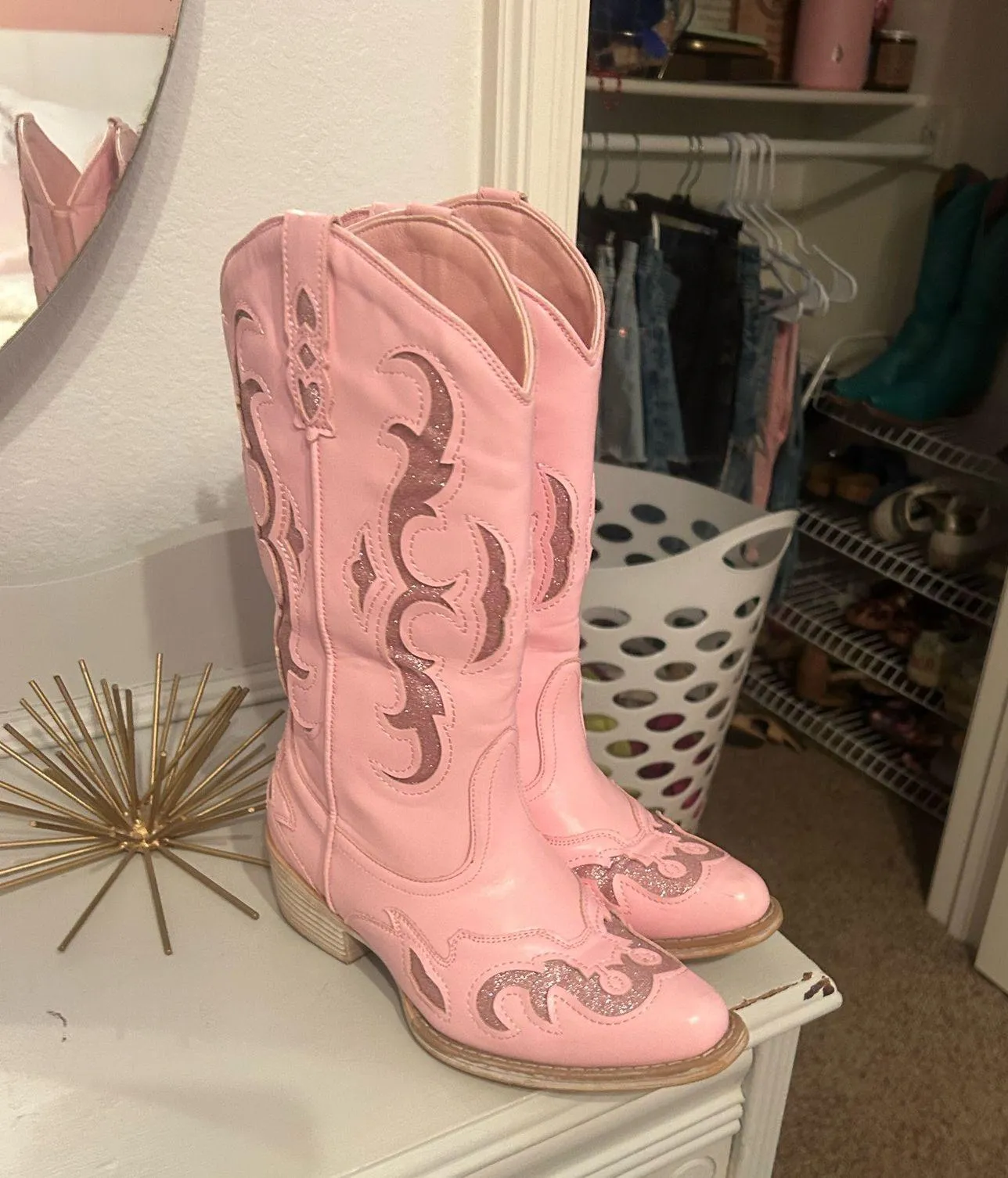 Pierre Dumas Pink Cowgirl Boots - Image 2