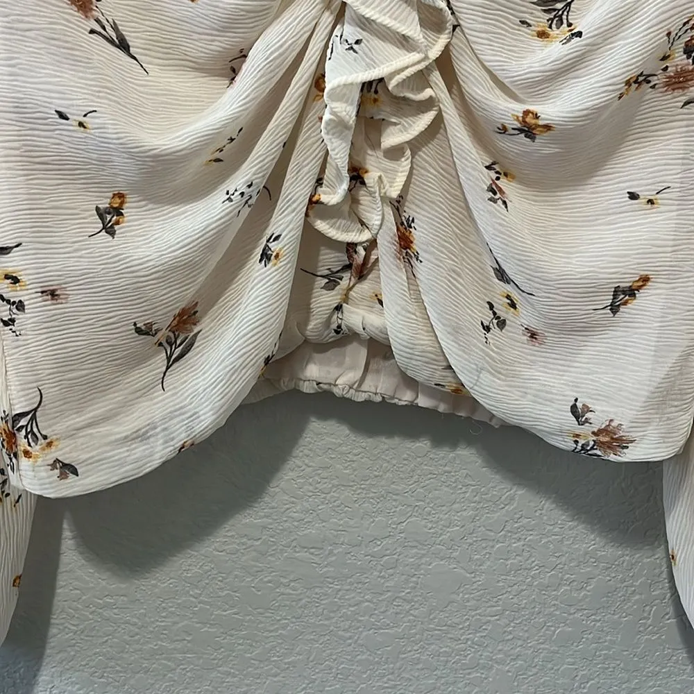 ASTR THE LABEL Long Sleeve Ruffle Floral Print Top, Size S - Image 6