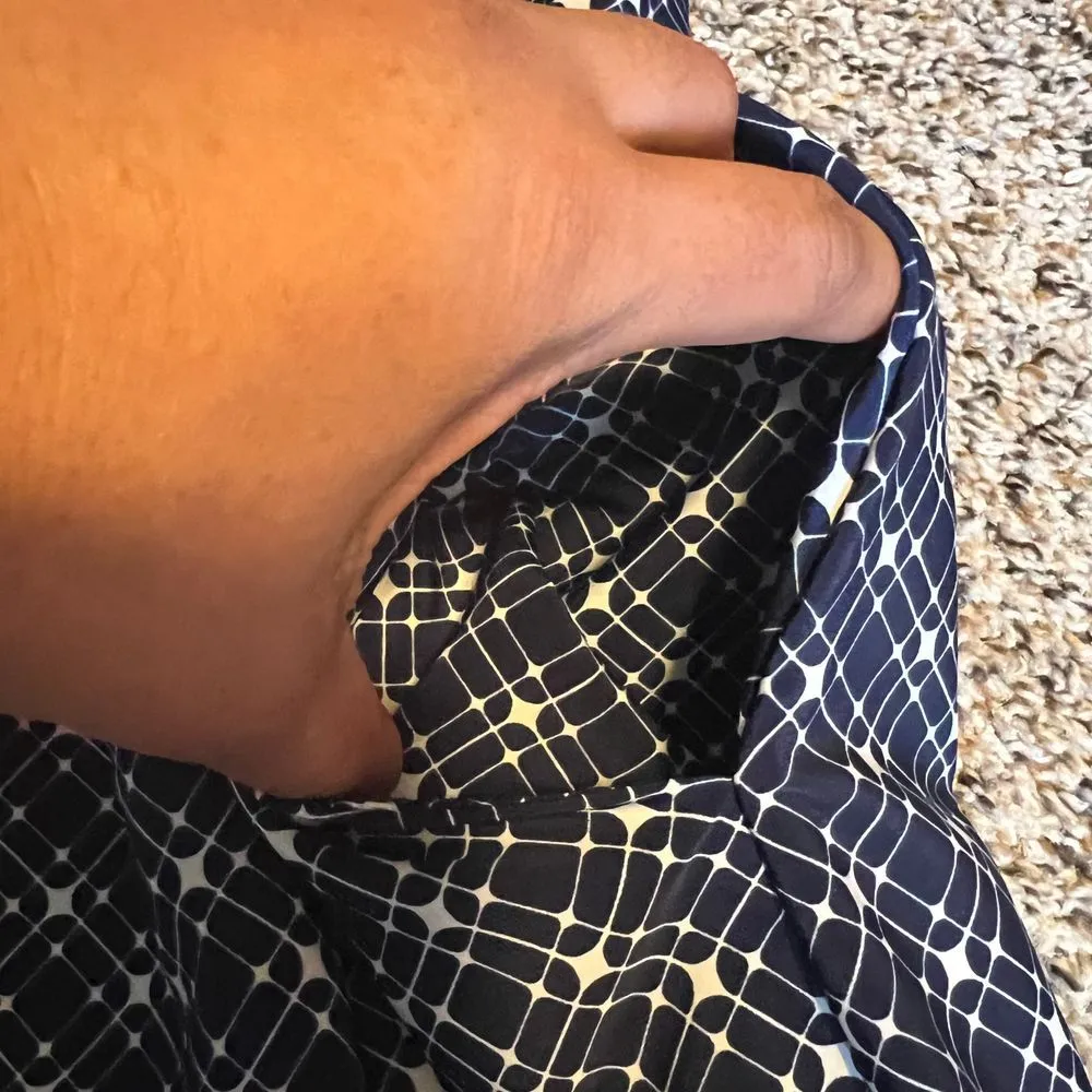 41 Hawthorn Navy Geometric Floral Border‎ Print Sleeveless A - Image 5