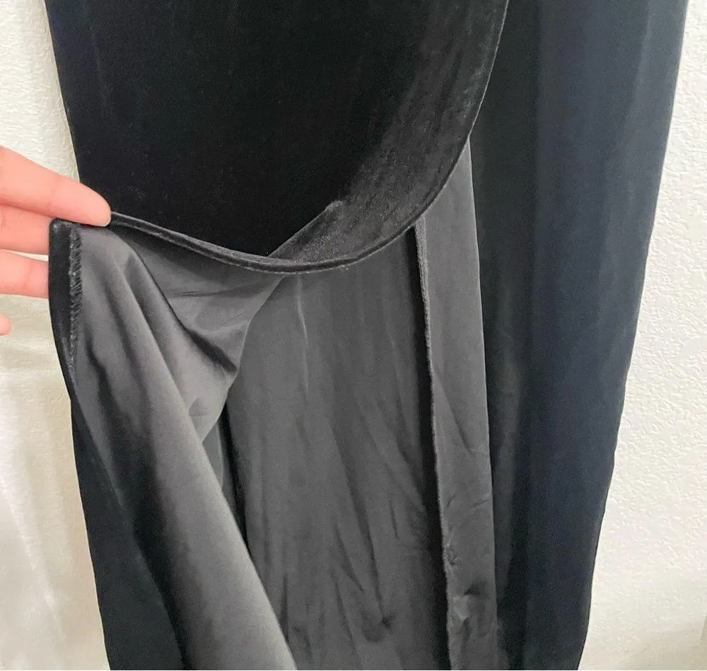 NWT BDHN Jenny Yoo Womens Dress Black Velvet Rachel Square Neck Size 8 - Image 9