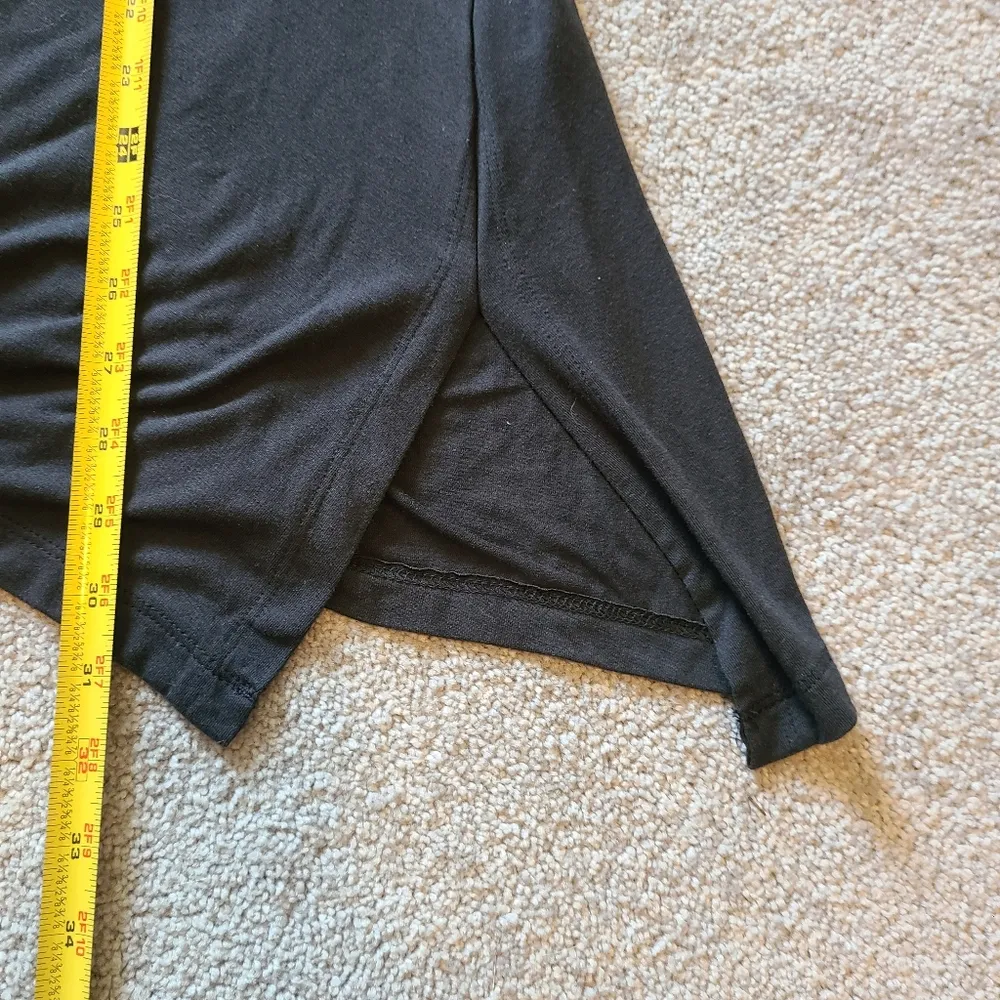 Soft Surroundings Size Medium Tahira V-Neck Long Sleeve Tunic Top Black Women's - Image 8