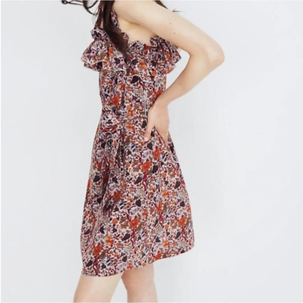 Madewell x Karen Walker Silk Floral Rosalie Ruffled Dress | 00 - Image 75