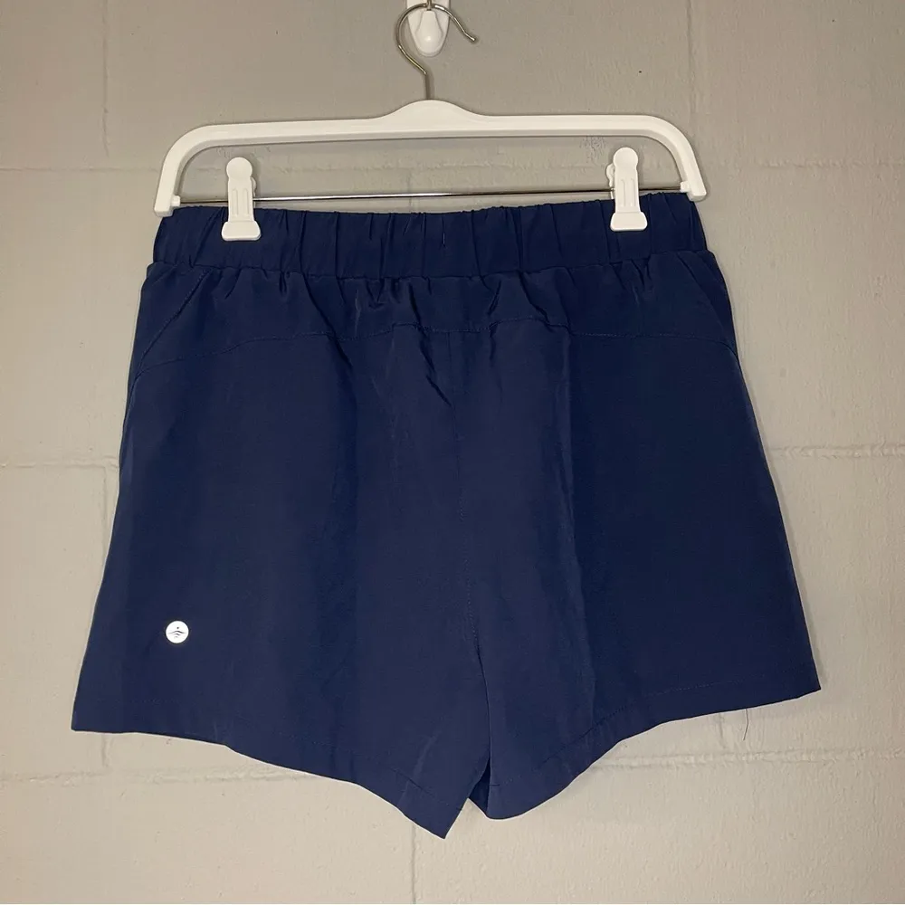 Halara Elastic Waistband Drawstring Ruched Side Pocket Shorts 3" in Night Blue - Image 6