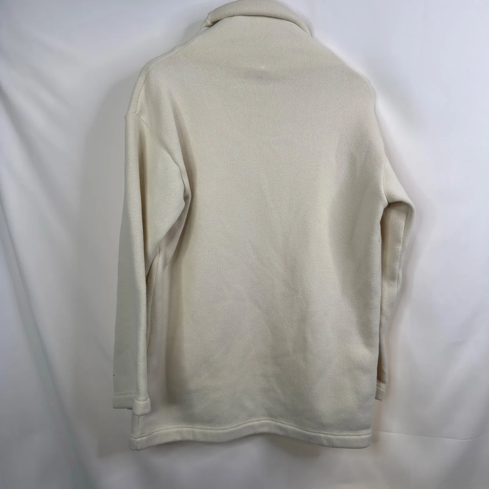 UNIQLO Womens Cream Turtleneck Sweatshirt Size S Cozy Fleece - Image 5