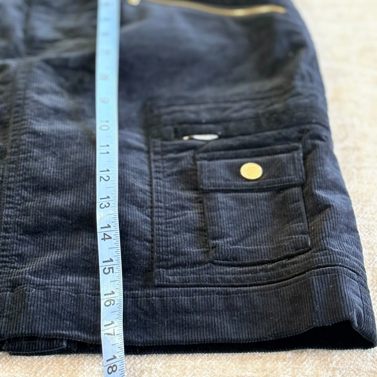 Ralph Lauren Golf Women Corduroy Skirt Skort Sz 4 Black Pockets Zipper Mini City - Image 4