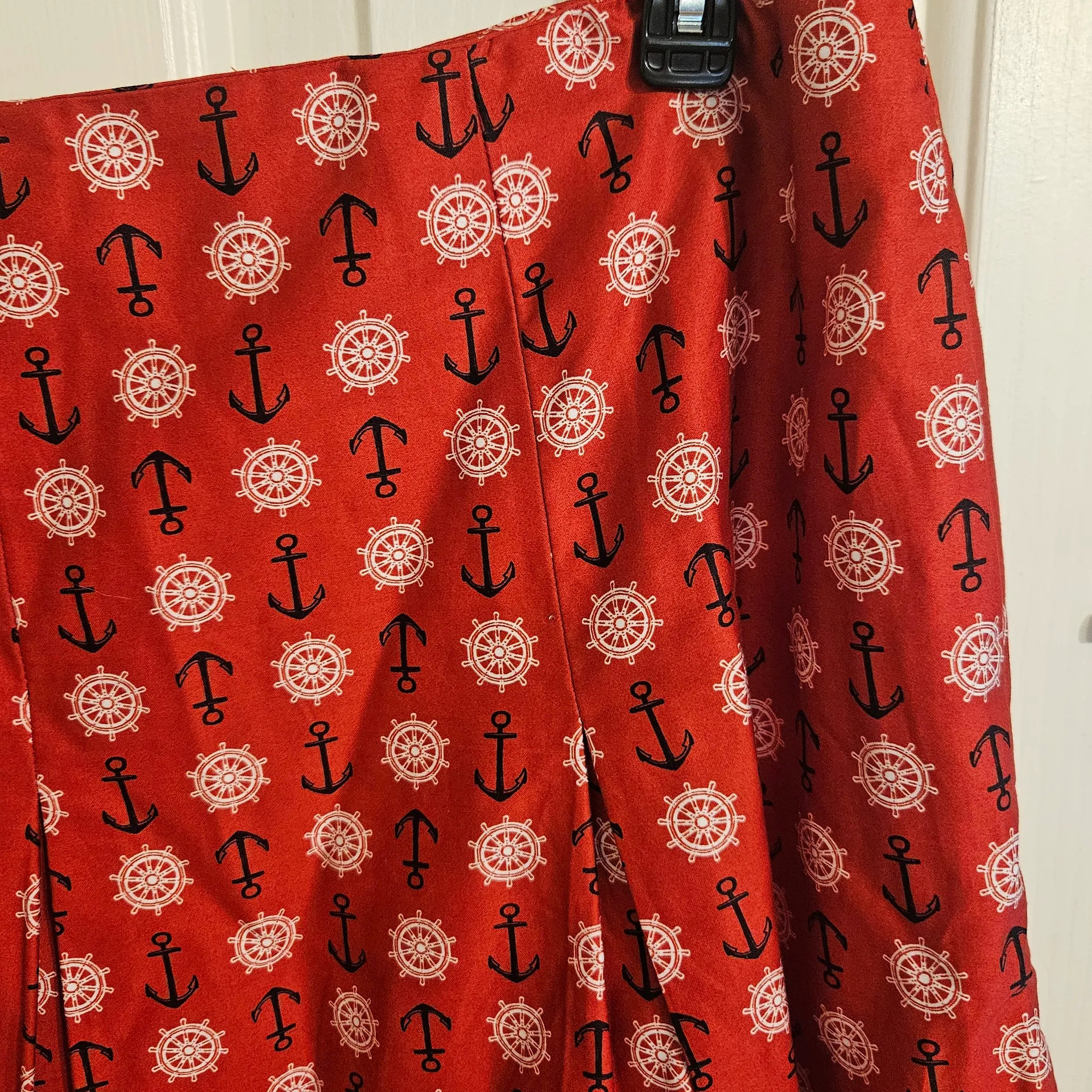 Charter Club Skirt Nautical Sailor Print Pleated Fully Lined 100% Cotton Sz 10 - Image 4