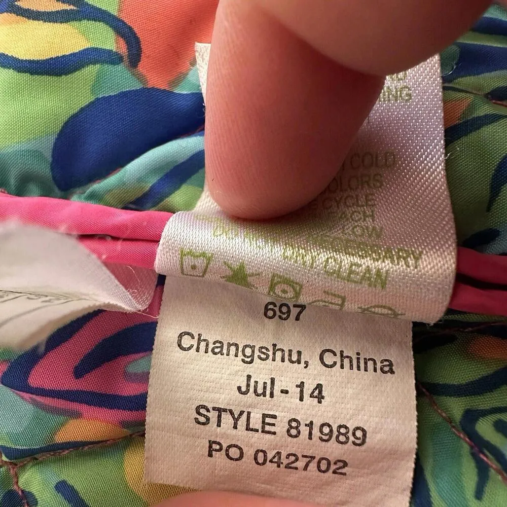 Lilly Pulitzer Getaway Quilted Vest Hot Pink Sz S Small - Image 14