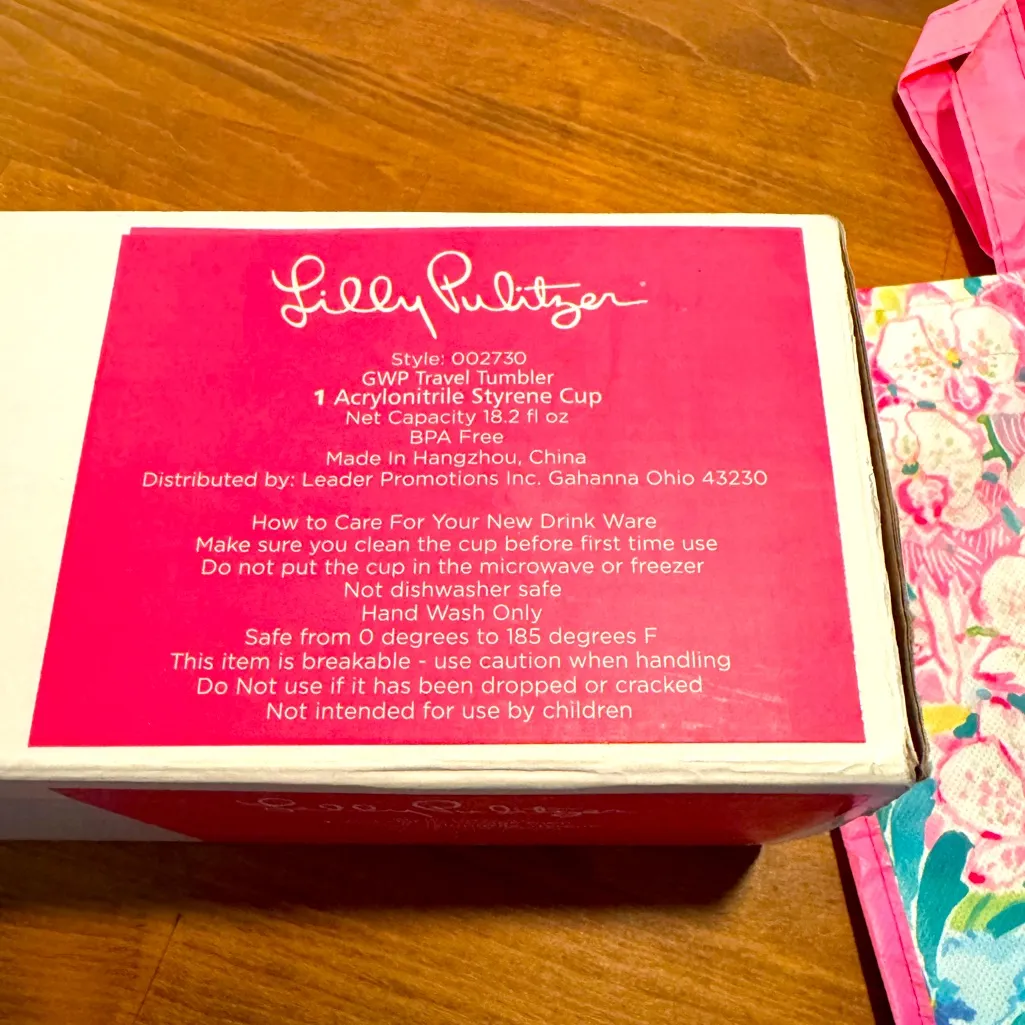 Lilly Pulitzer Tumbler GIFT READY Mermaid In The Shade Travel Cup Gift Bag Tote - Image 4