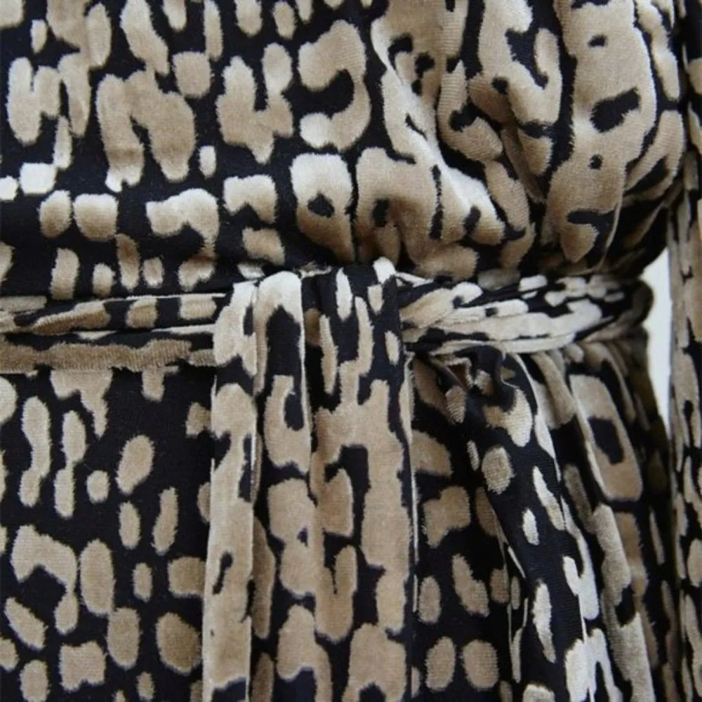 C/meo Collective Instinctive LS Mini Dress Black with stone Leopard - Image 3