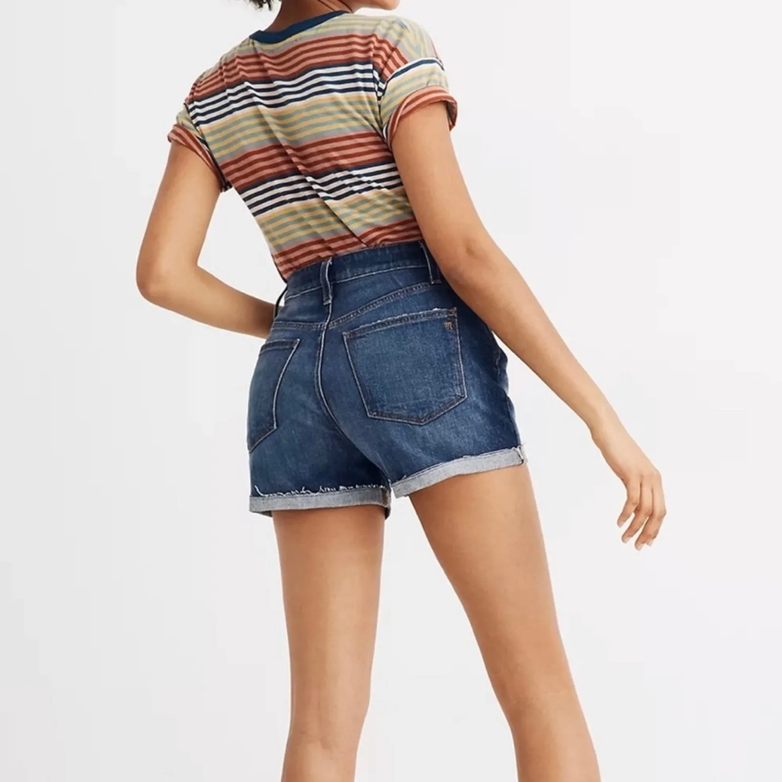 NEW Madewell Curvy High-Rise Denim Shorts 23 XS Canterdale Wash - Image 8