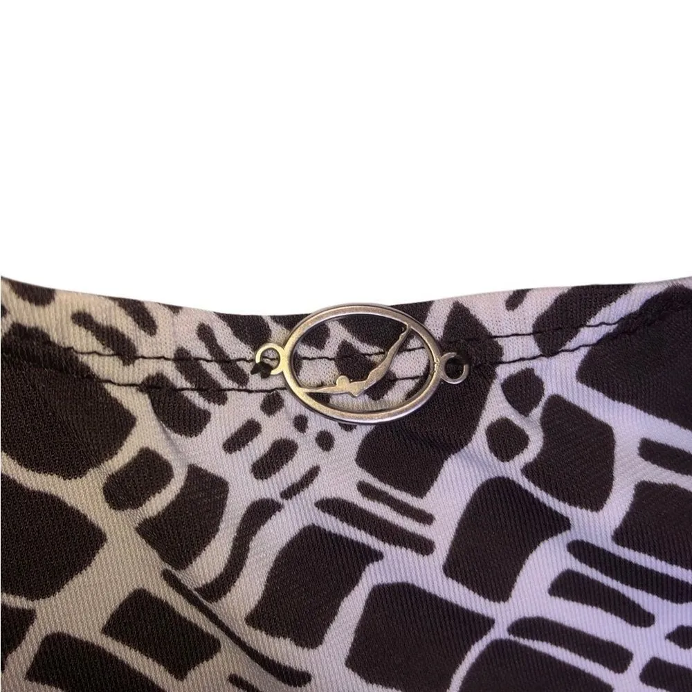 Jantzen Brown and White Midi swim or casual Dress V-Neck NWOT - Image 3