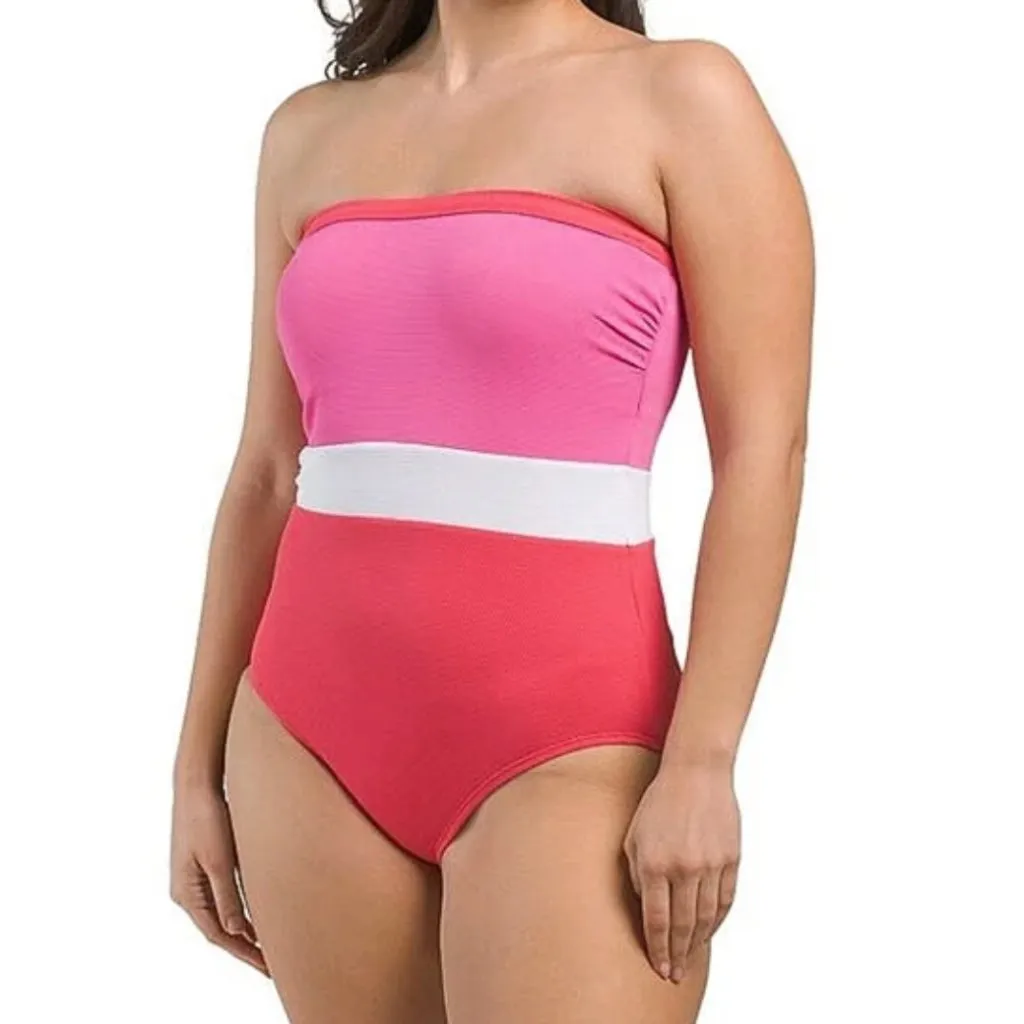 NWT Tommy Bahama Island Cays Colorblock Band One-Piece  SZ-8 Tummy Control - Image 2