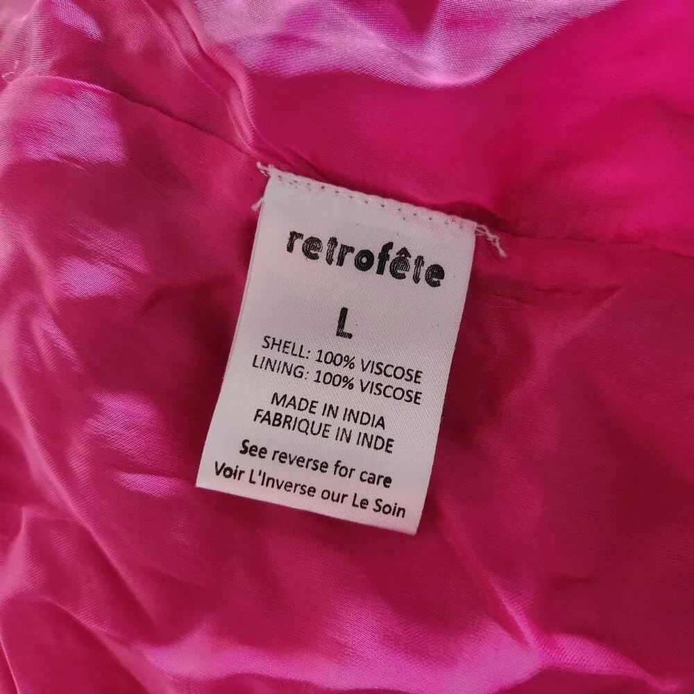 Retrofete Gabrielle Robe Dress in Pink Sequins Size Large Long Sleeve NWOT - Image 11
