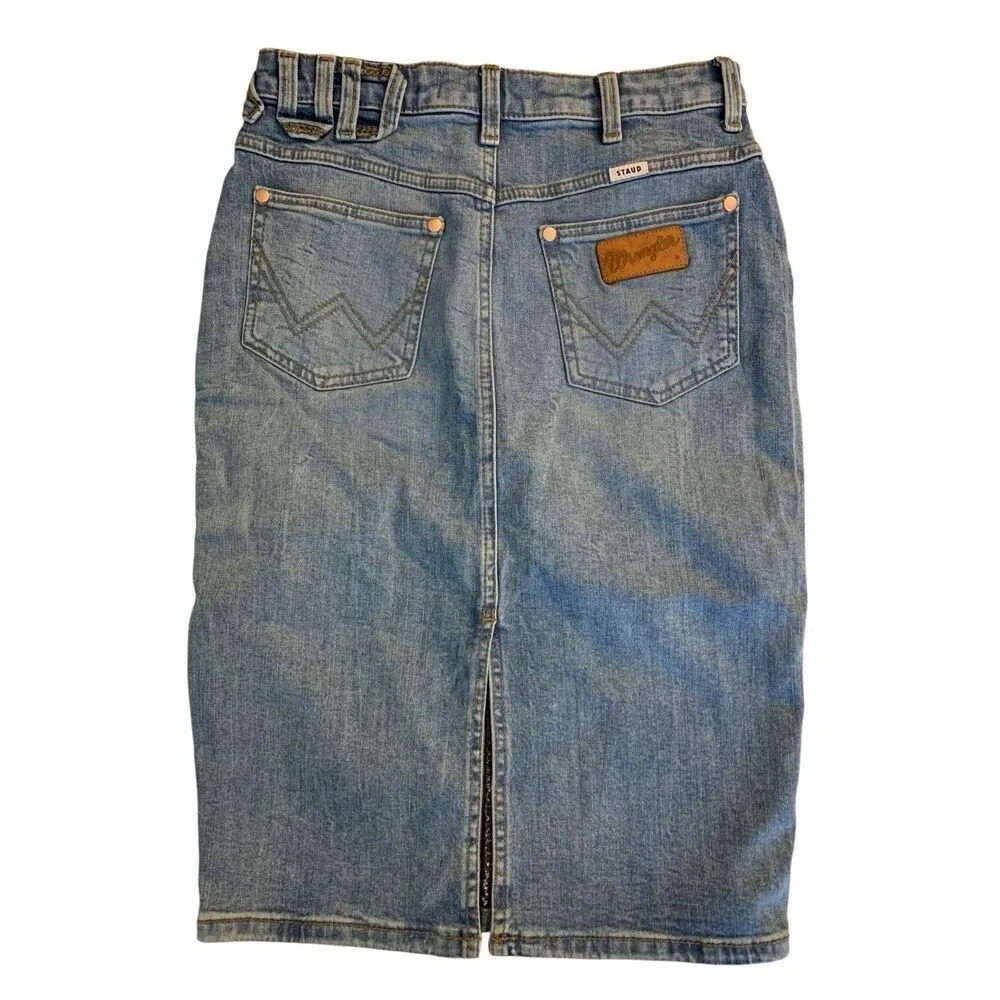 Wrangler x Staud The Pencil Skirt women's size 25 NEW WITH TAGS - Image 3