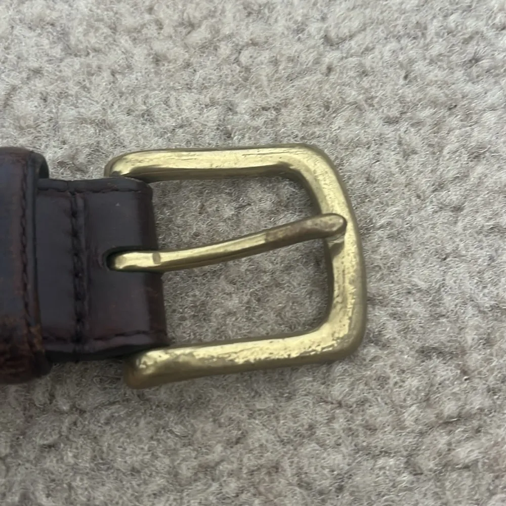 Vintage COACH Belt Genuine Leather & Canvas Men’s Belt 3771 Tan Size 38 - Image 6